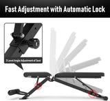 Adjustable Foldable Workout Exercise Dumbbell Bench for Home Gym