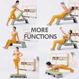 Adjustable Dumbbell Bench Multifunctional Aerobic Deck Workout Weight Fitness for Home Gym