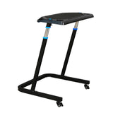 Adjustable Bike Trainer Fitness Desk Portable Workstation Standing Desk for Indoor Cycling and Exercise with Lockable Wheels