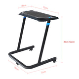 Adjustable Bike Trainer Fitness Desk Portable Workstation Standing Desk for Indoor Cycling and Exercise with Lockable Wheels