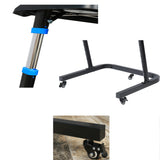 Adjustable Bike Trainer Fitness Desk Portable Workstation Standing Desk for Indoor Cycling and Exercise with Lockable Wheels