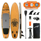 Wood Style Sup Inflatable 3.35 m (11 ft.) Stand-up Paddle Board TS-001N