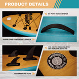 Wood Style Sup Inflatable 3.35 m (11 ft.) Stand-up Paddle Board TS-002N