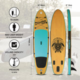 Wood Style Sup Inflatable 3.35 m (11 ft.) Stand-up Paddle Board TS-002N